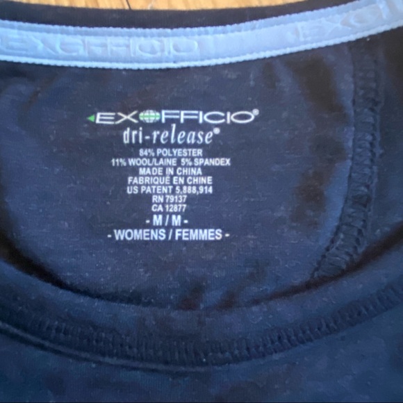 ExOfficio Dri Release Long Sleeve Top Charcoal Grey Black Medium - Picture 4 of 10
